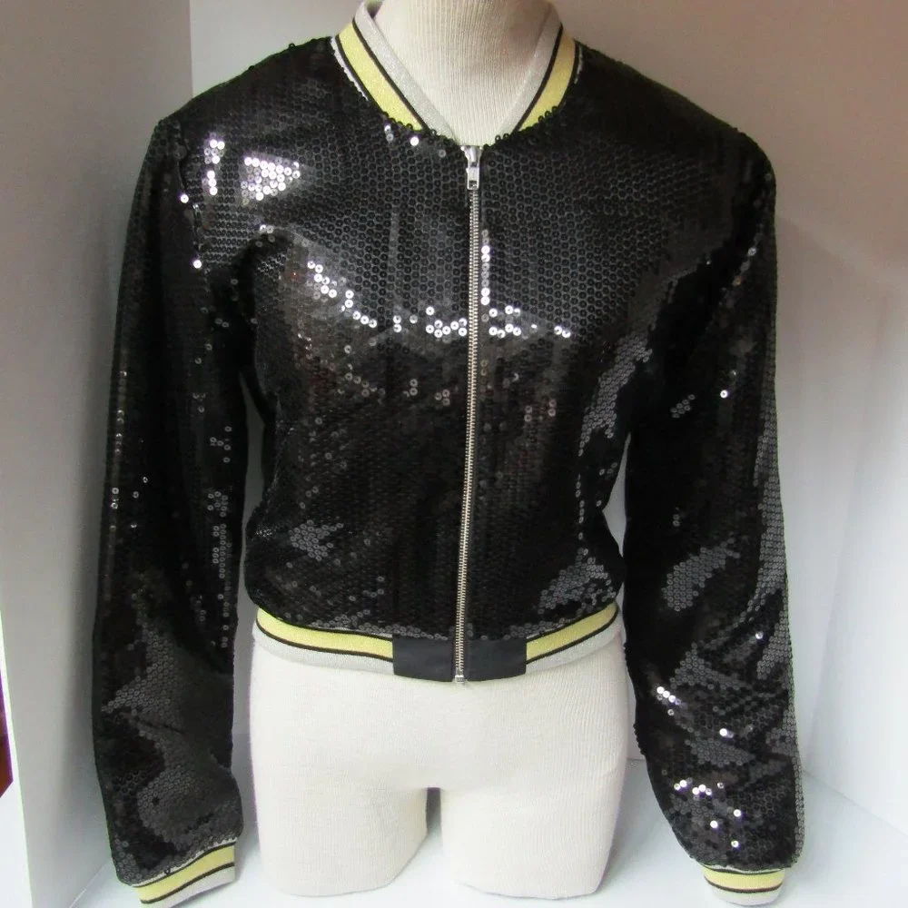 Lovers + Friends Ryder Bomber Sequin Jacket